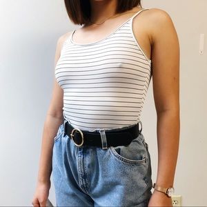 Stripey black and white bodysuit 🦓